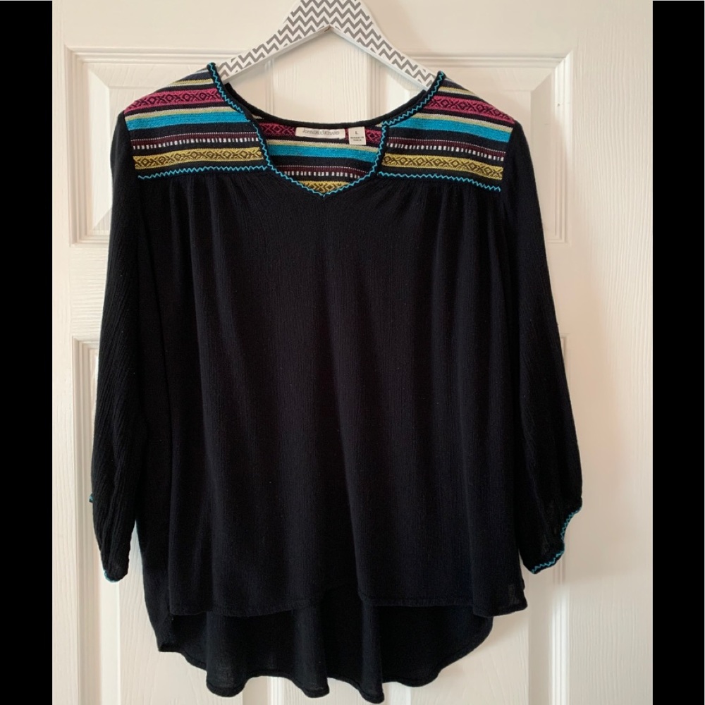 Cute black top with trim
